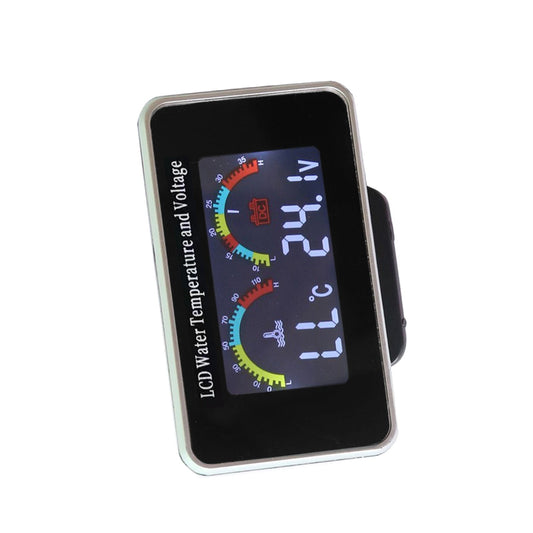 2 In1 Car Digital LCD Water Temperature Meter Voltmeter Gauge 12V/24V Display-1