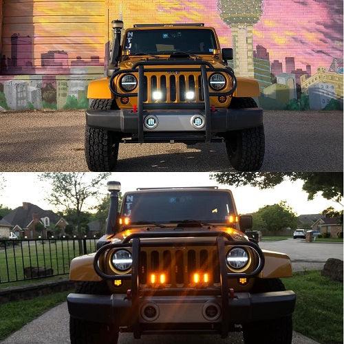 3.75'' side shooter led pod lights ditch light for trucks, trailers, jeep, atv, utv, 4x4, emergency vehicles (2 pack)-1