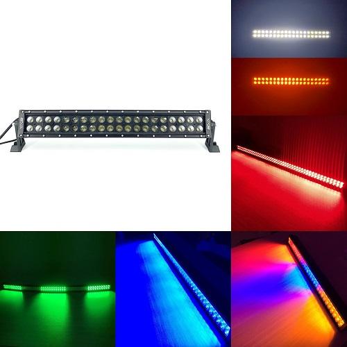 1 Dual Color Light Bar Sync with 4 Packs 4 Inch 18W LED Pods-1