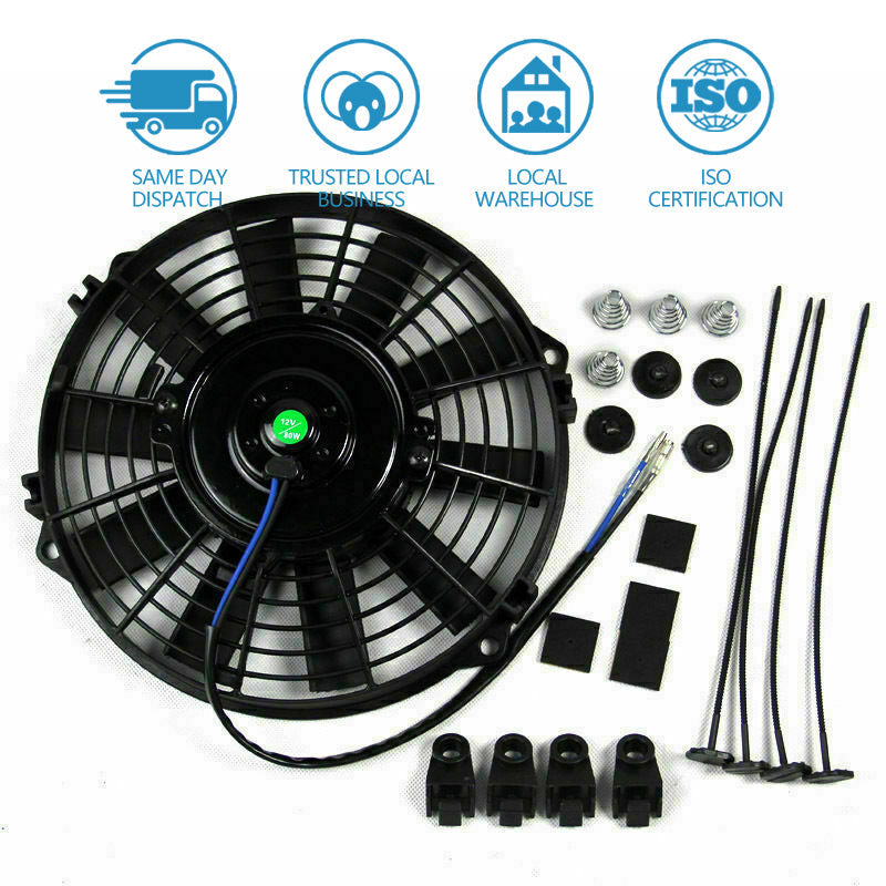 9 inch 12V Volt Electric Radiator Cooling Thermal Thermo Fan  Mounting Kits-4